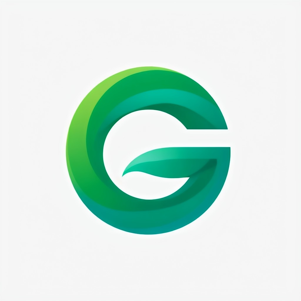 Green-Teal Gradient 'G' Logo Design