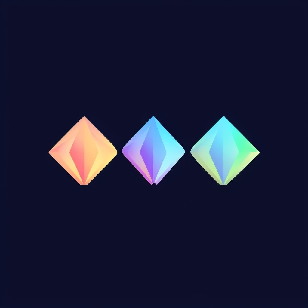 Minimalist Colorful Gradient Diamond Logo