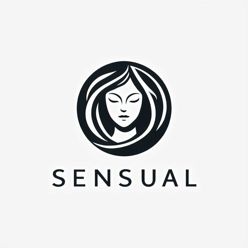 Elegant Minimalist Teardrop Logo with Female Profile Design - Playground