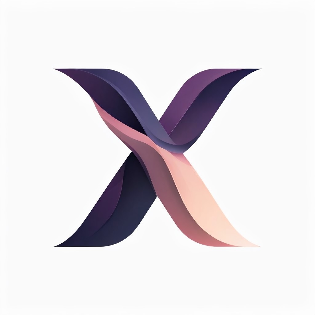 Modern Minimalist Gradient 'X' Logo Design