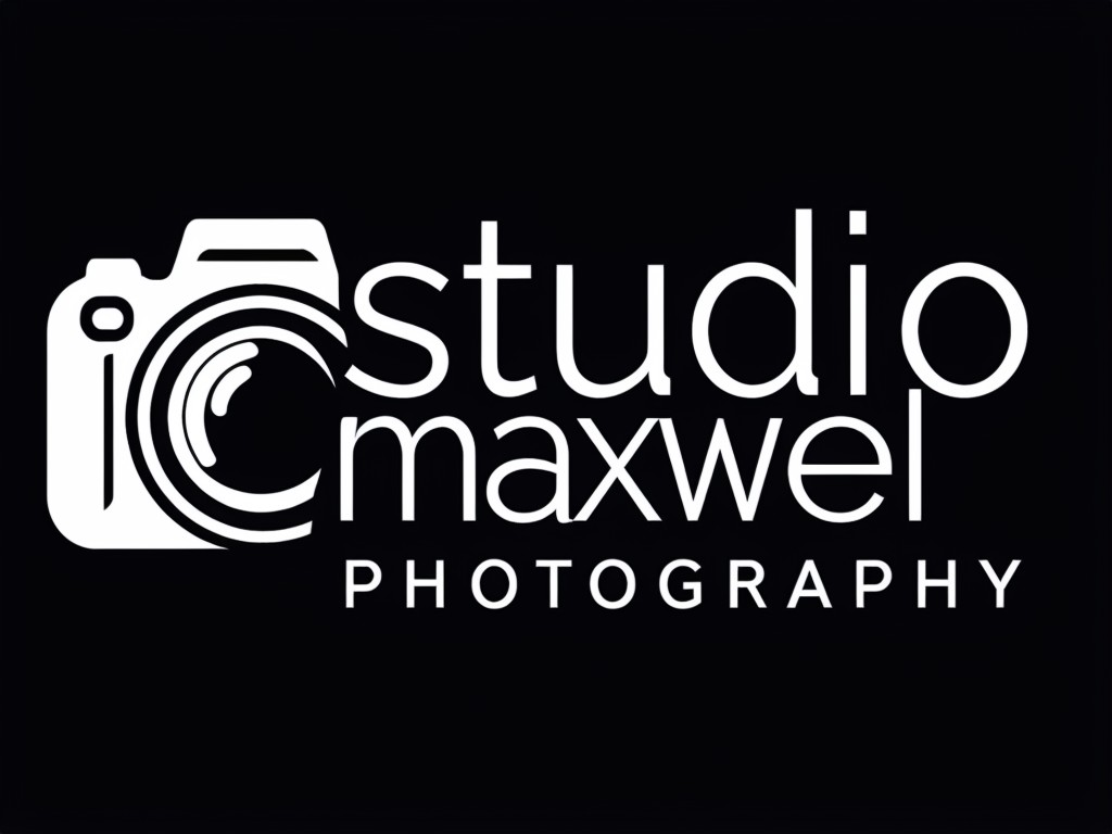 Minimalist Black and White Studio Maxwell Logo Design