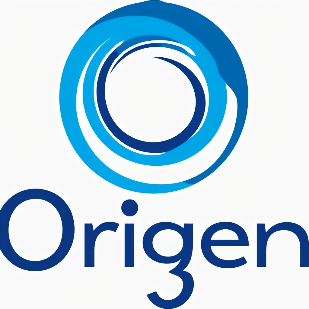 Modern Minimalist Dark Blue Origen Logo