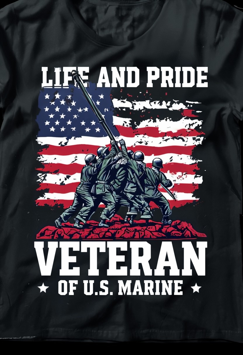 Military Pride Veteran T-Shirt Design - Playground