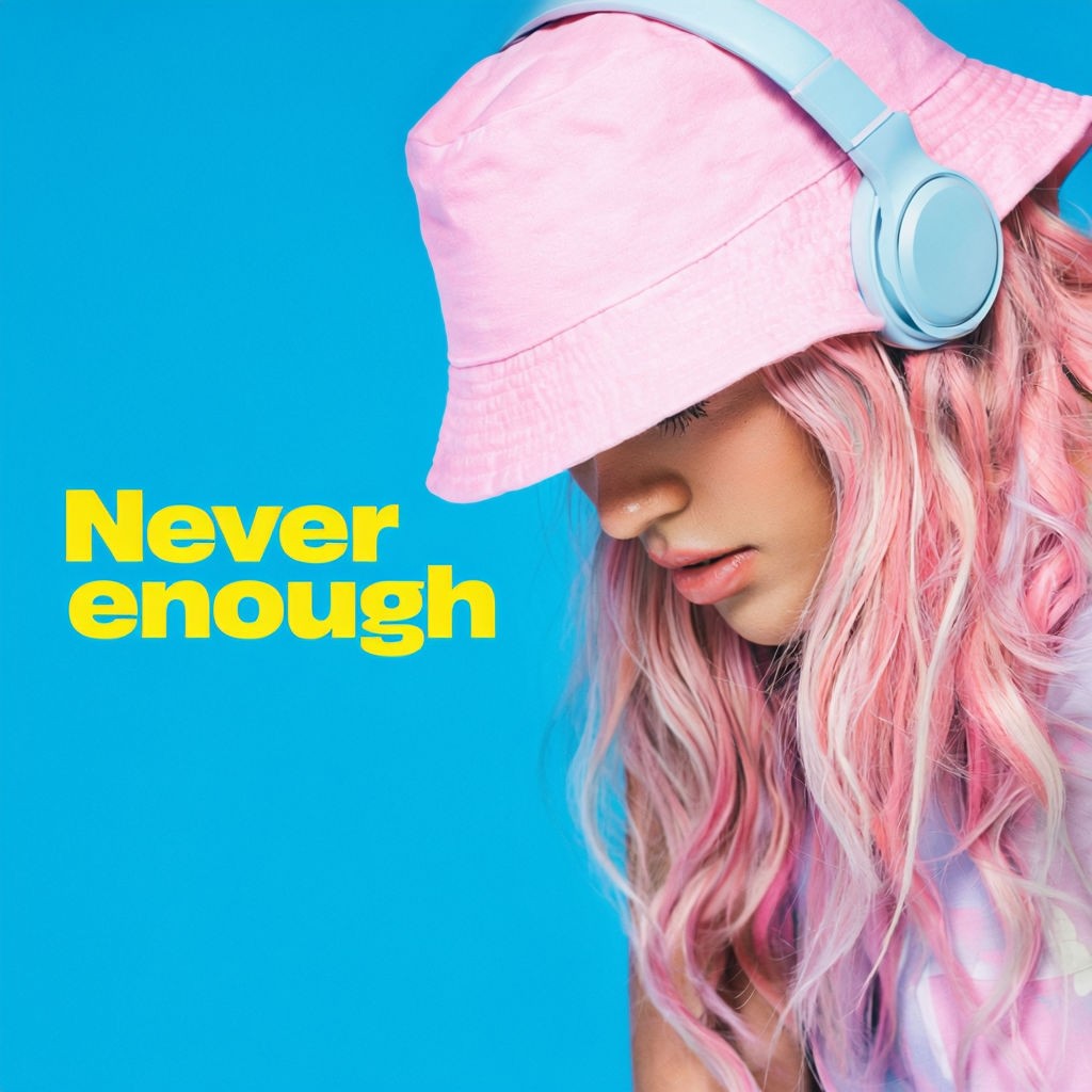 Modern Minimalist 'Never Enough' Album Cover Design