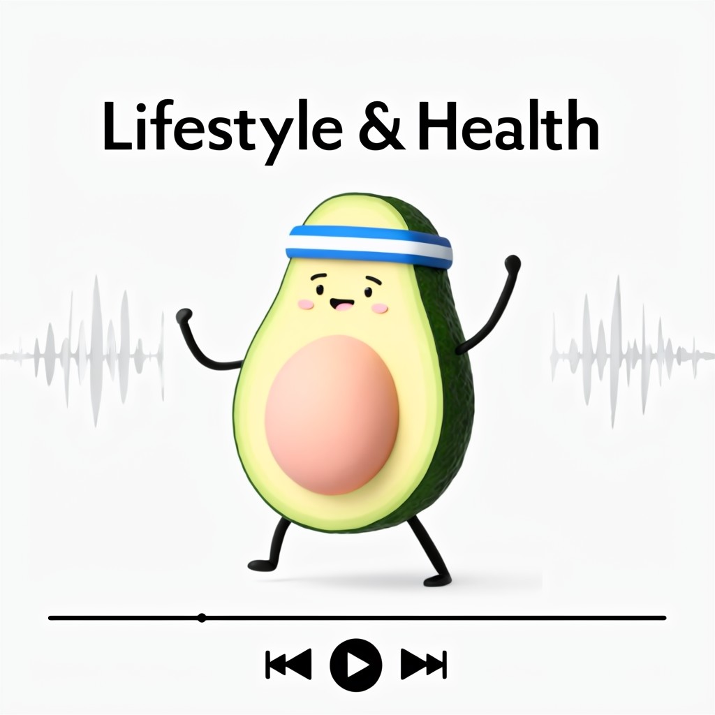 Active Avocado Lifestyle Health Illustration