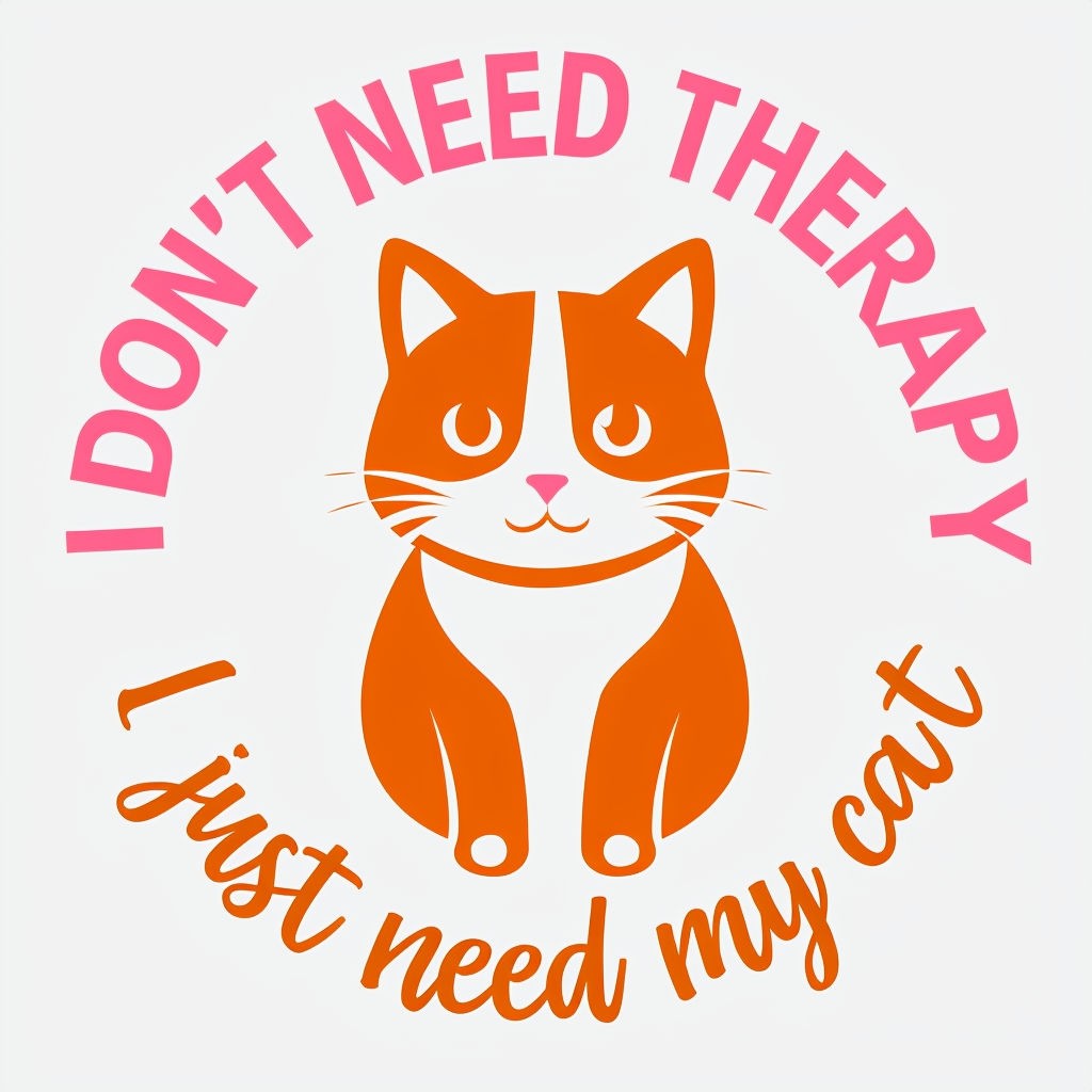 Cat "I Don't Need Therapy  T-Shirt 