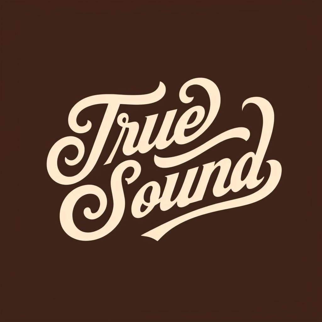 Elegant Vintage 'True Sound' Typography Art