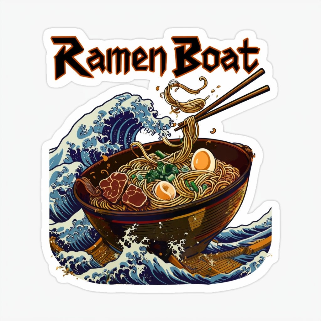  Ramen Bowl Boat Sticker 