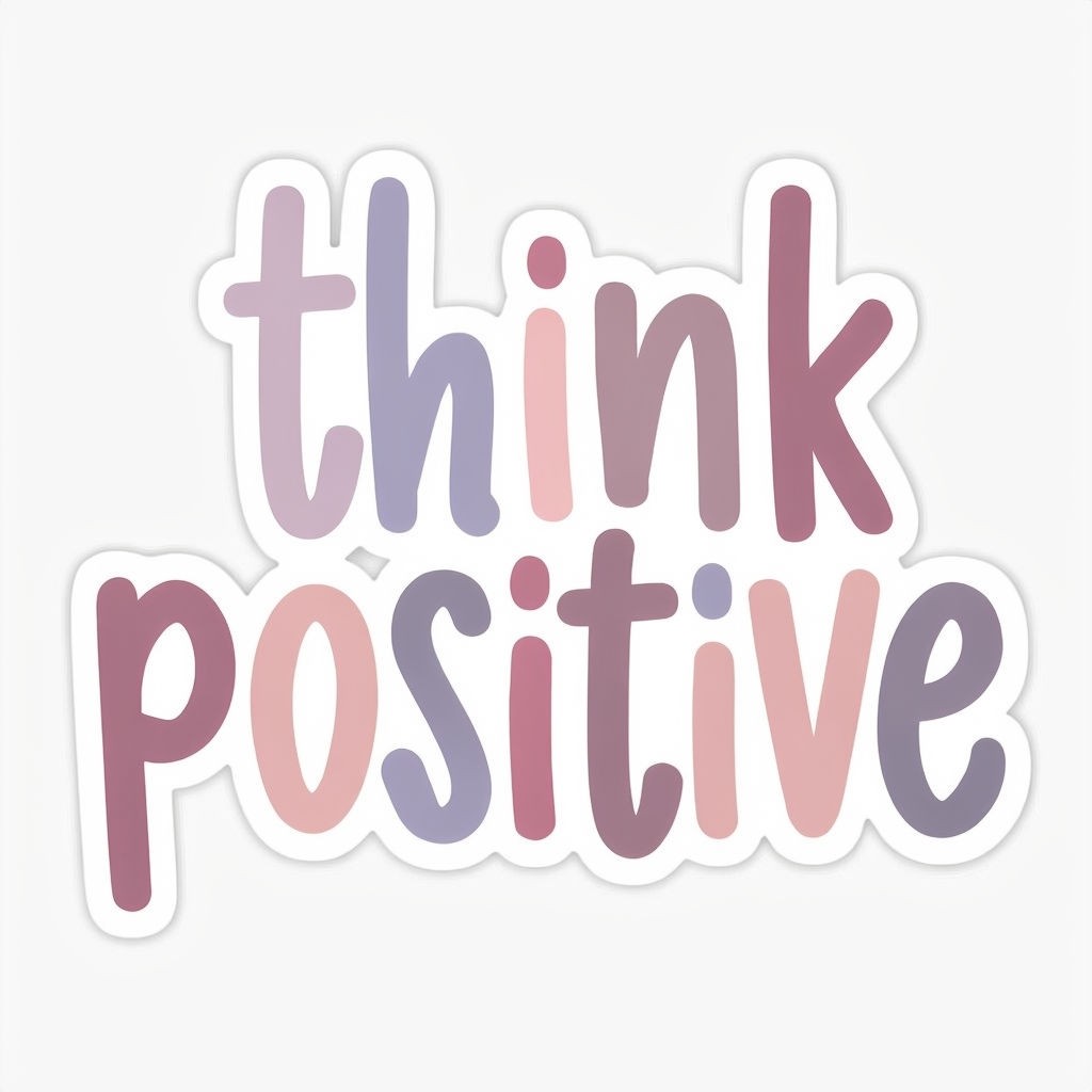 Think Positive Motivational Sticker