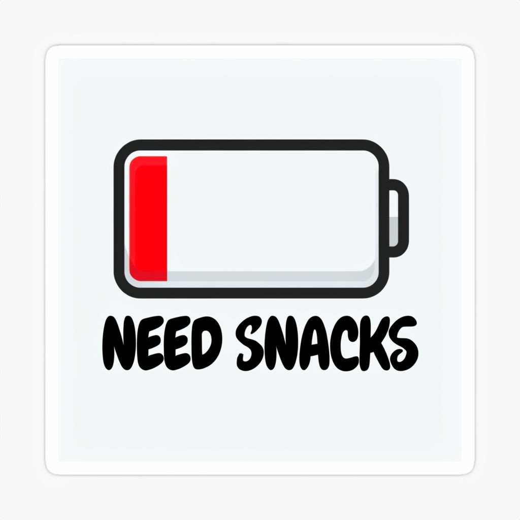 'NEED SNACKS' Sticker