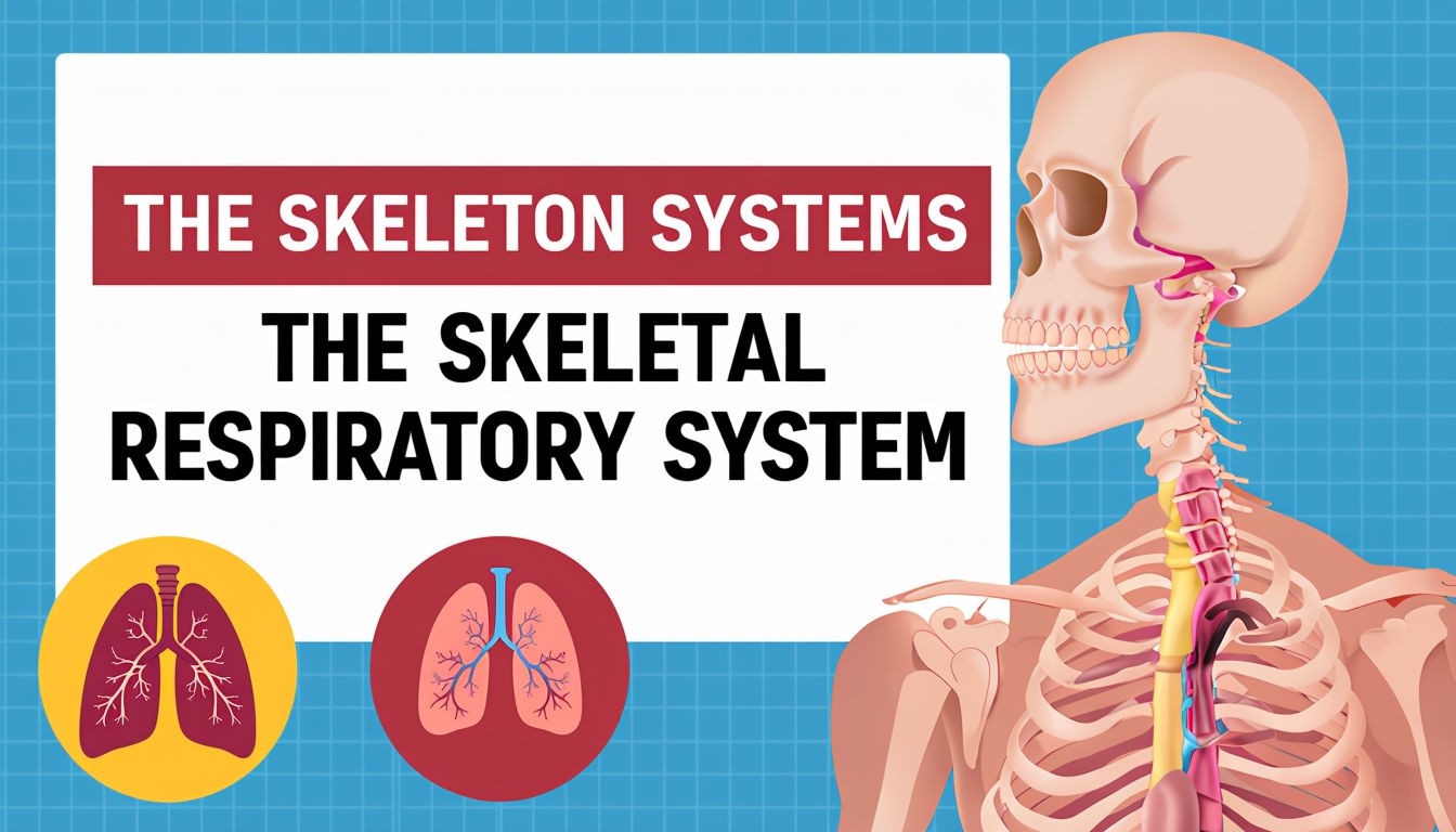 Educational Illustration of the Skeletal Respiratory System Poster