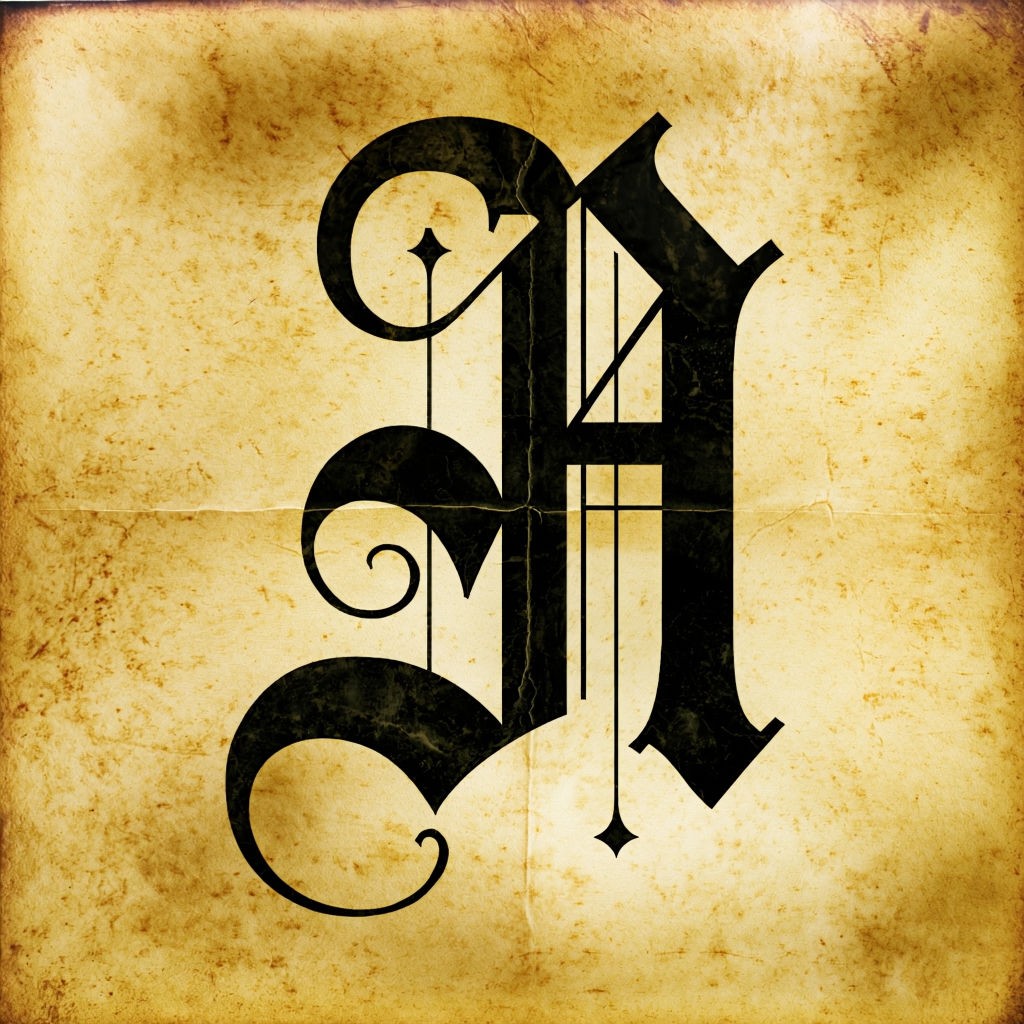 Monogram in Gothic font