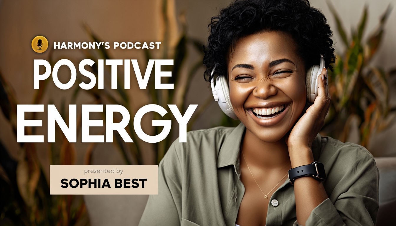 Positive Energy Podcast with Woman Host on Headphones: YouTube ...