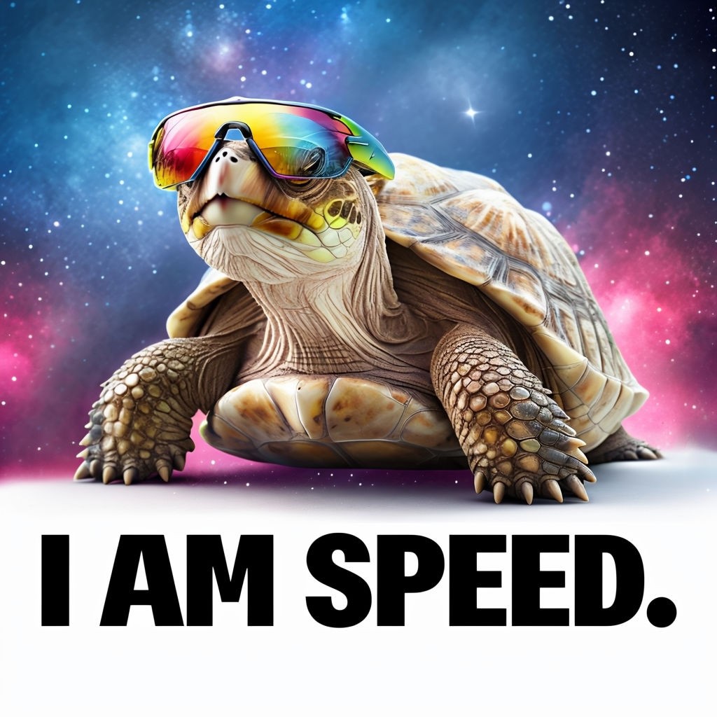 Cool Turtle with Sunglasses and Cosmic Background Art