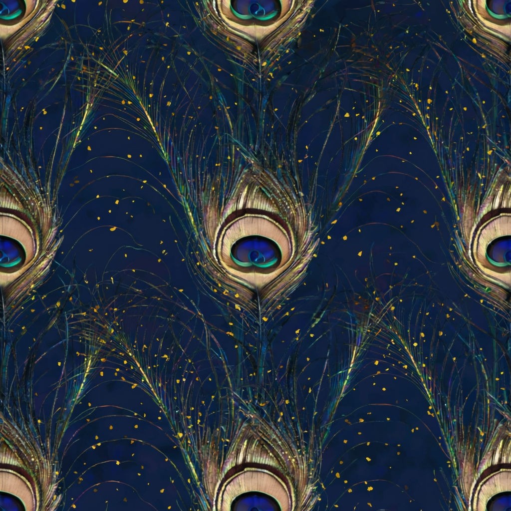 Peacock Feather Seamless Pattern 