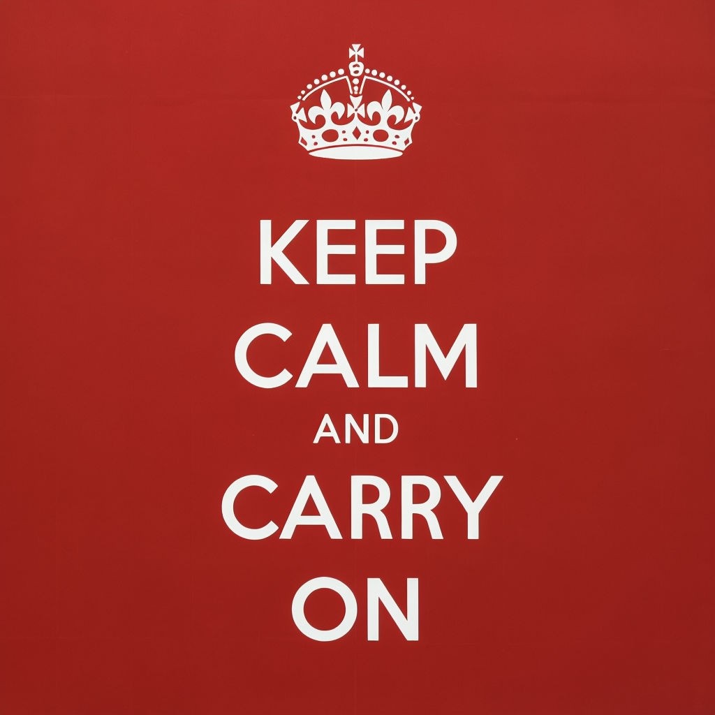 Classic Keep Calm and Carry On Motivational Poster