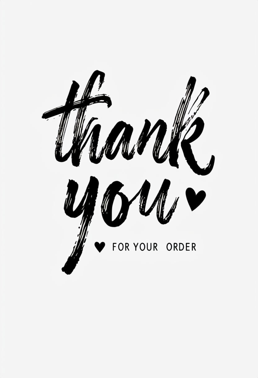 Minimalist Thank You for Your Order Graphic Art Poster