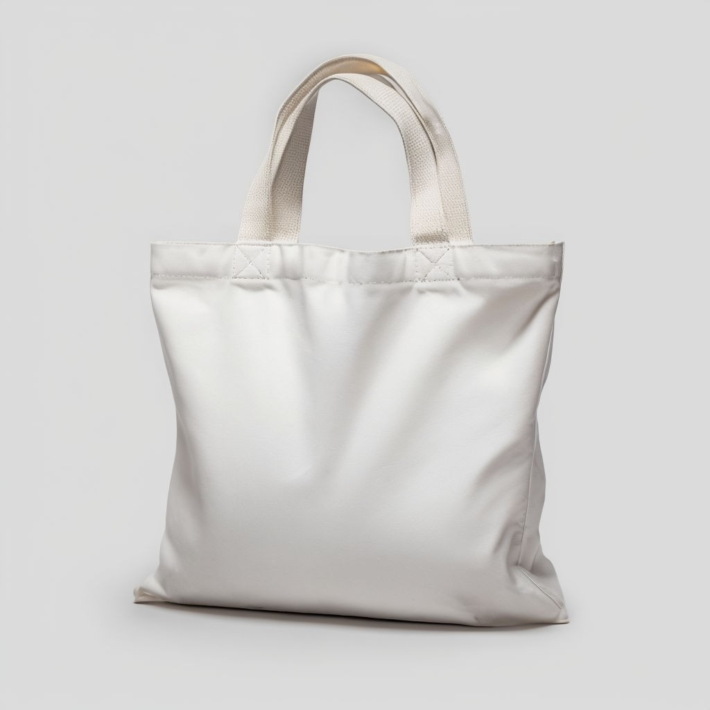 Minimalist White Tote Bag Product Photograph for ECommerce Poster ...