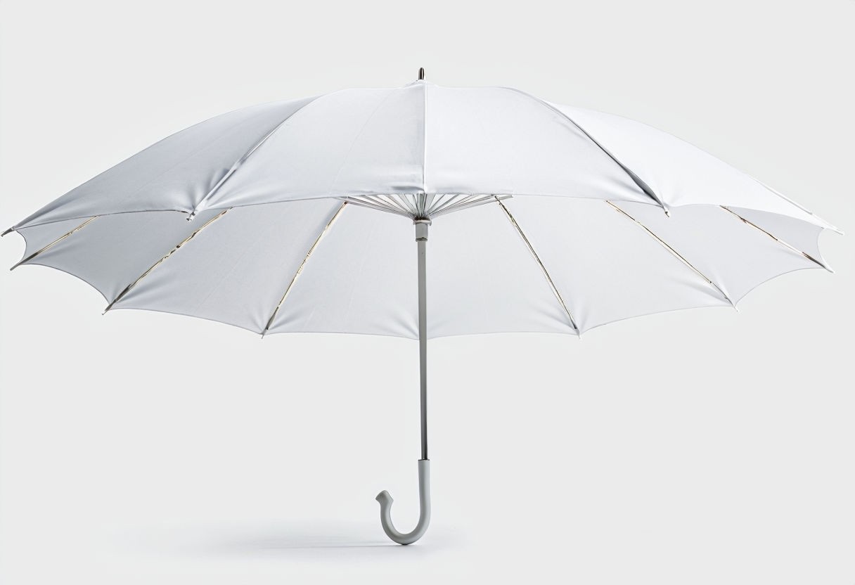 Minimalistic White Umbrella Product Photography Art