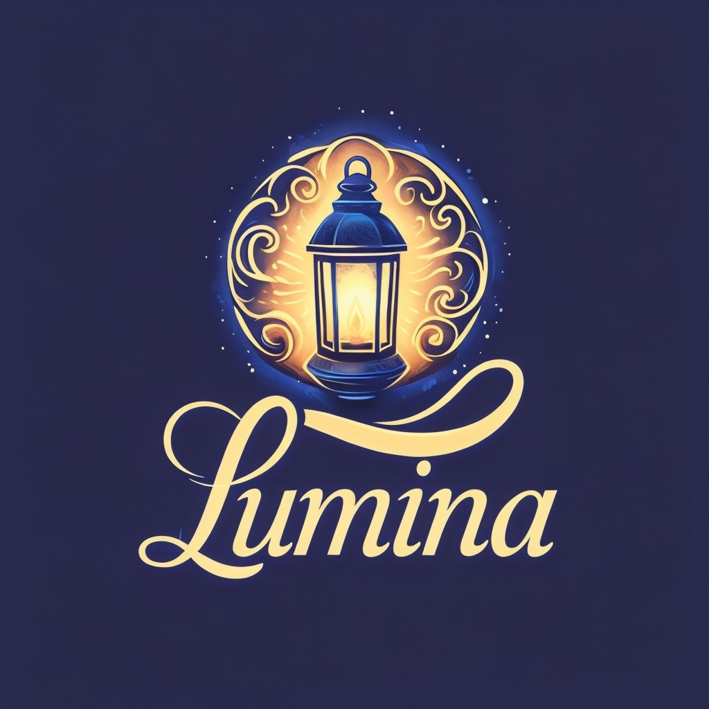 Elegant Lumina Lantern Logo with Glowing Effects - Playground