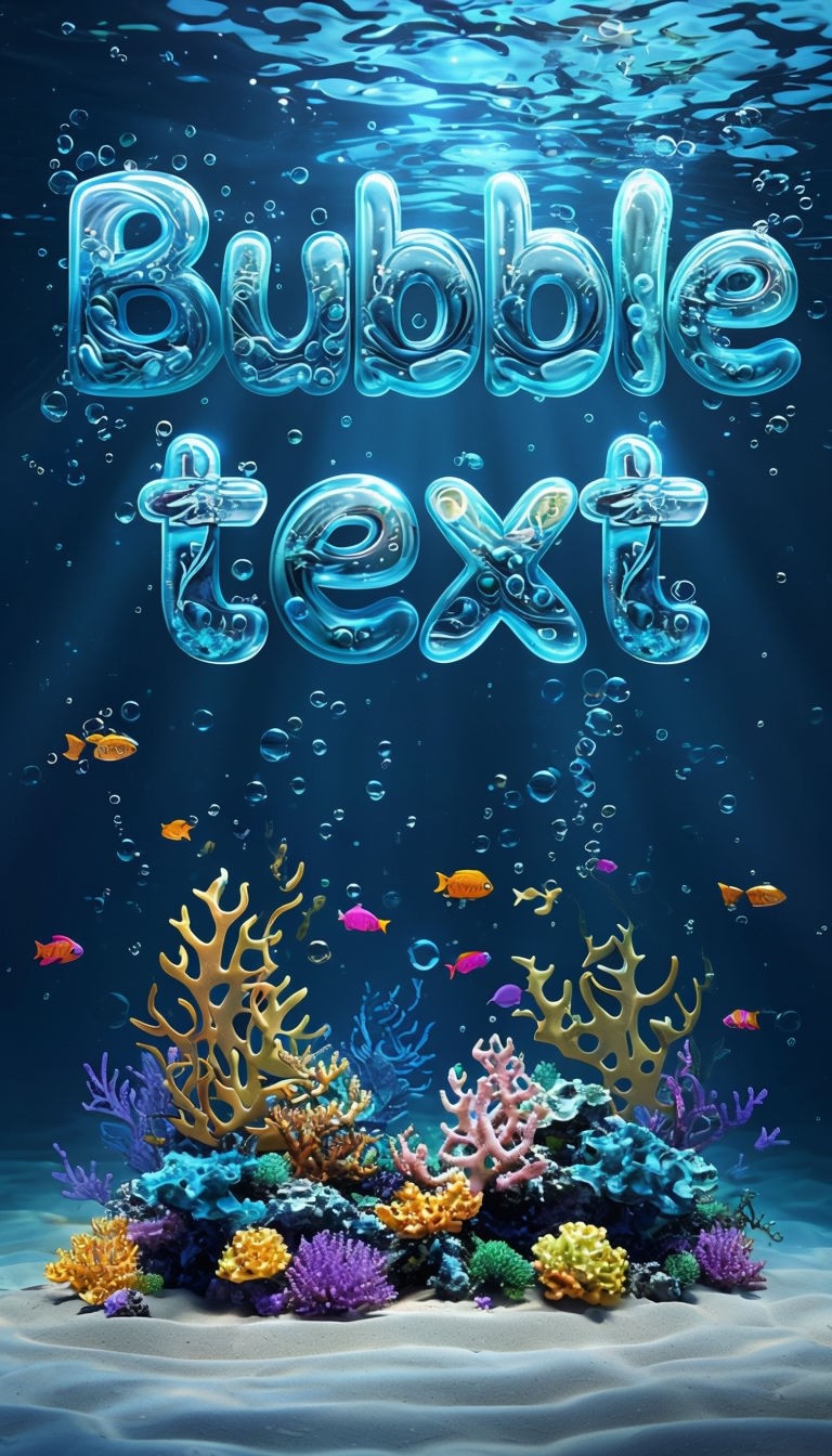 Bubble text wallpaper