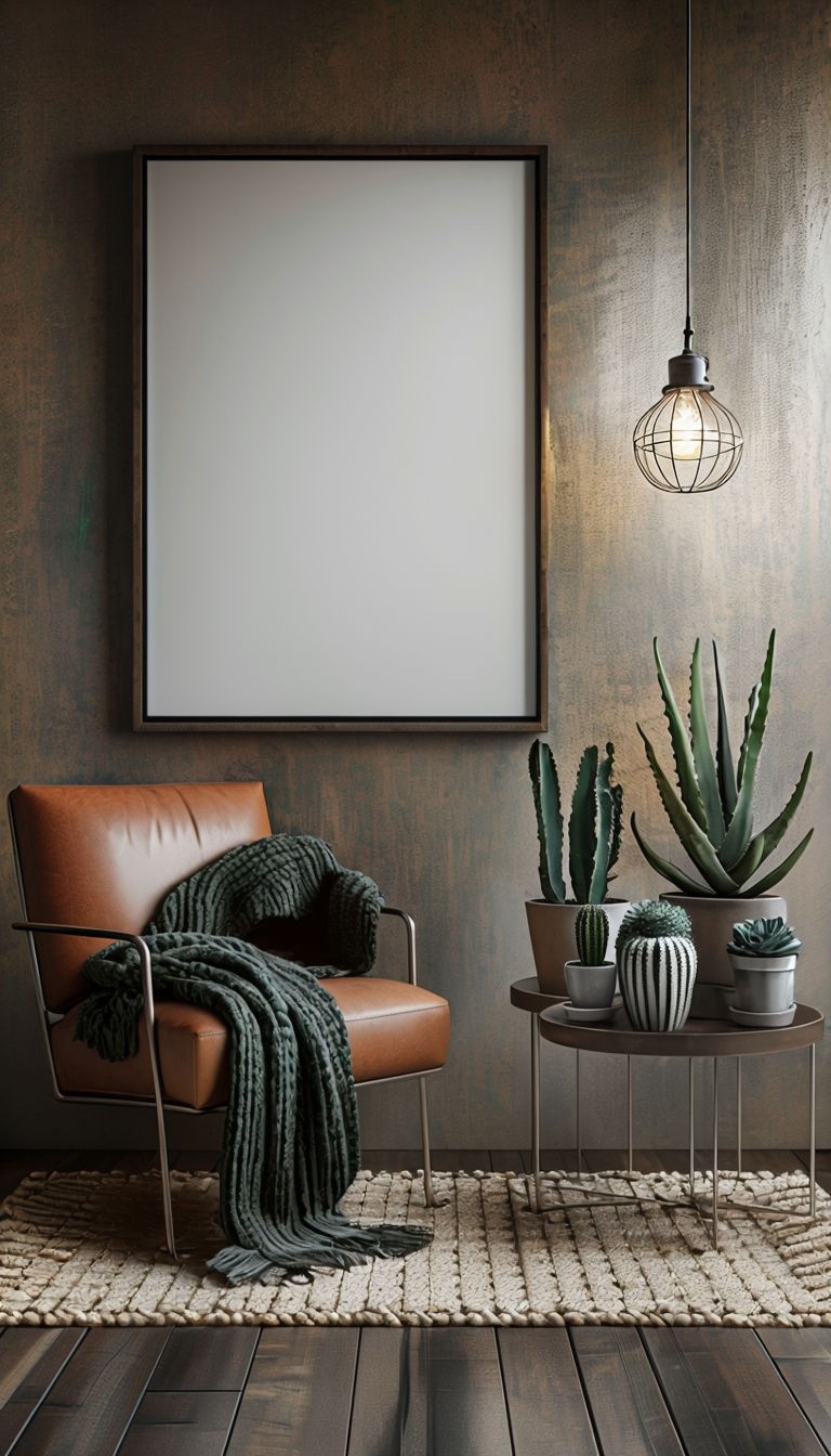 Cozy  Rustic Interior Canvas Mockup