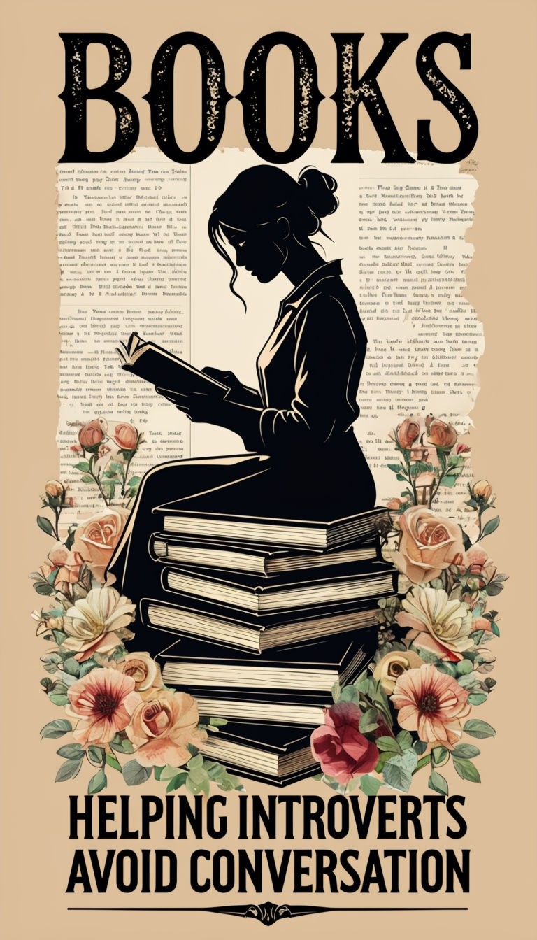 Vintage Woman Reading Books  Poster