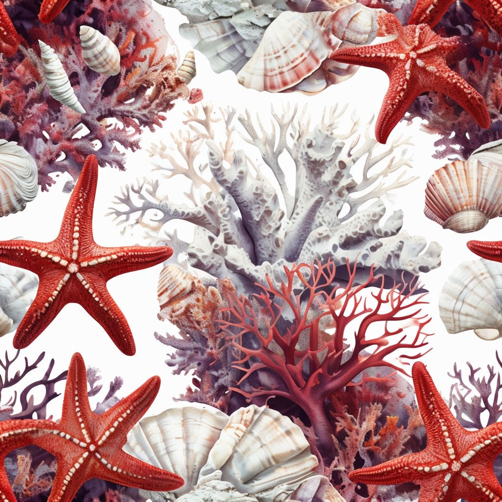 Underwater Marine Life Seamless Pattern 