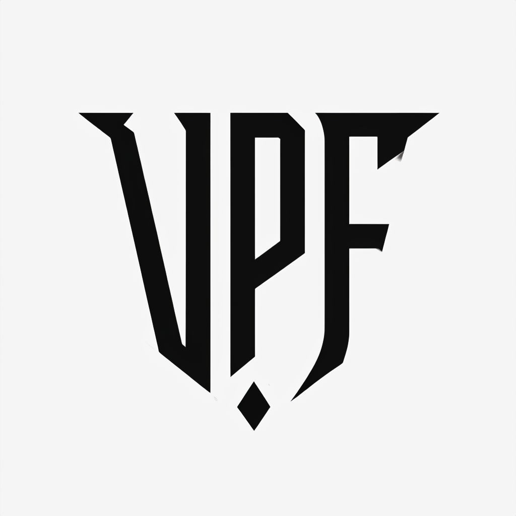 Modern Geometric VPF Monochromatic Logo Design