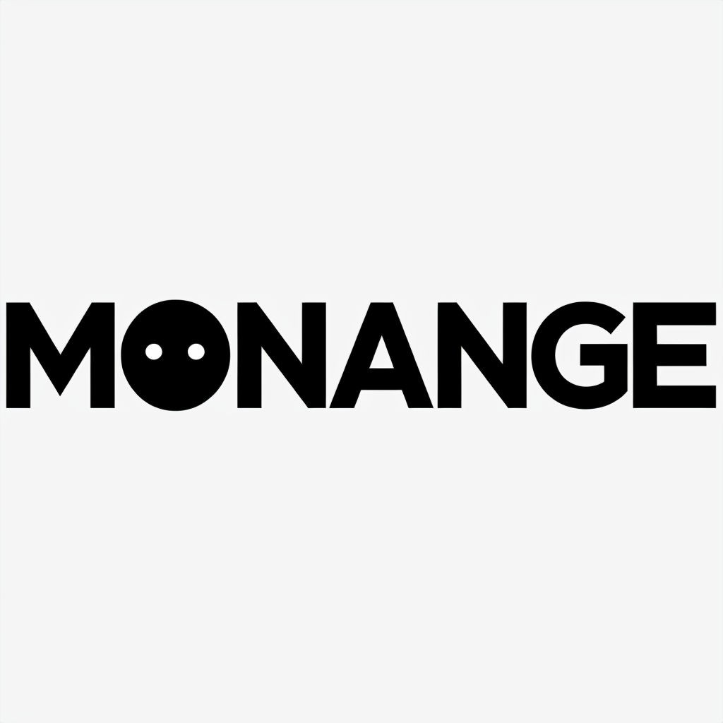 Modern Minimalist MONANGE Logo with Playful Icon