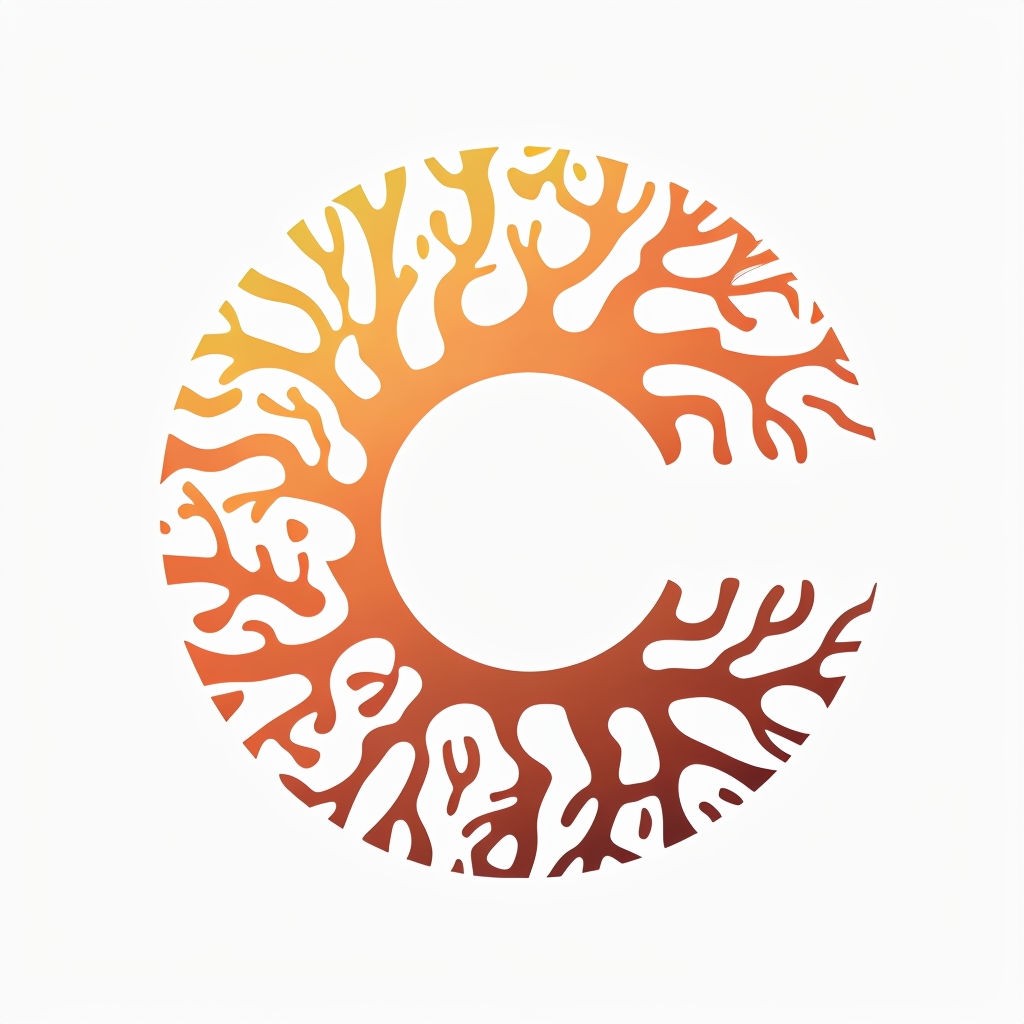 Stylized Coral Branches Modern Logo Design