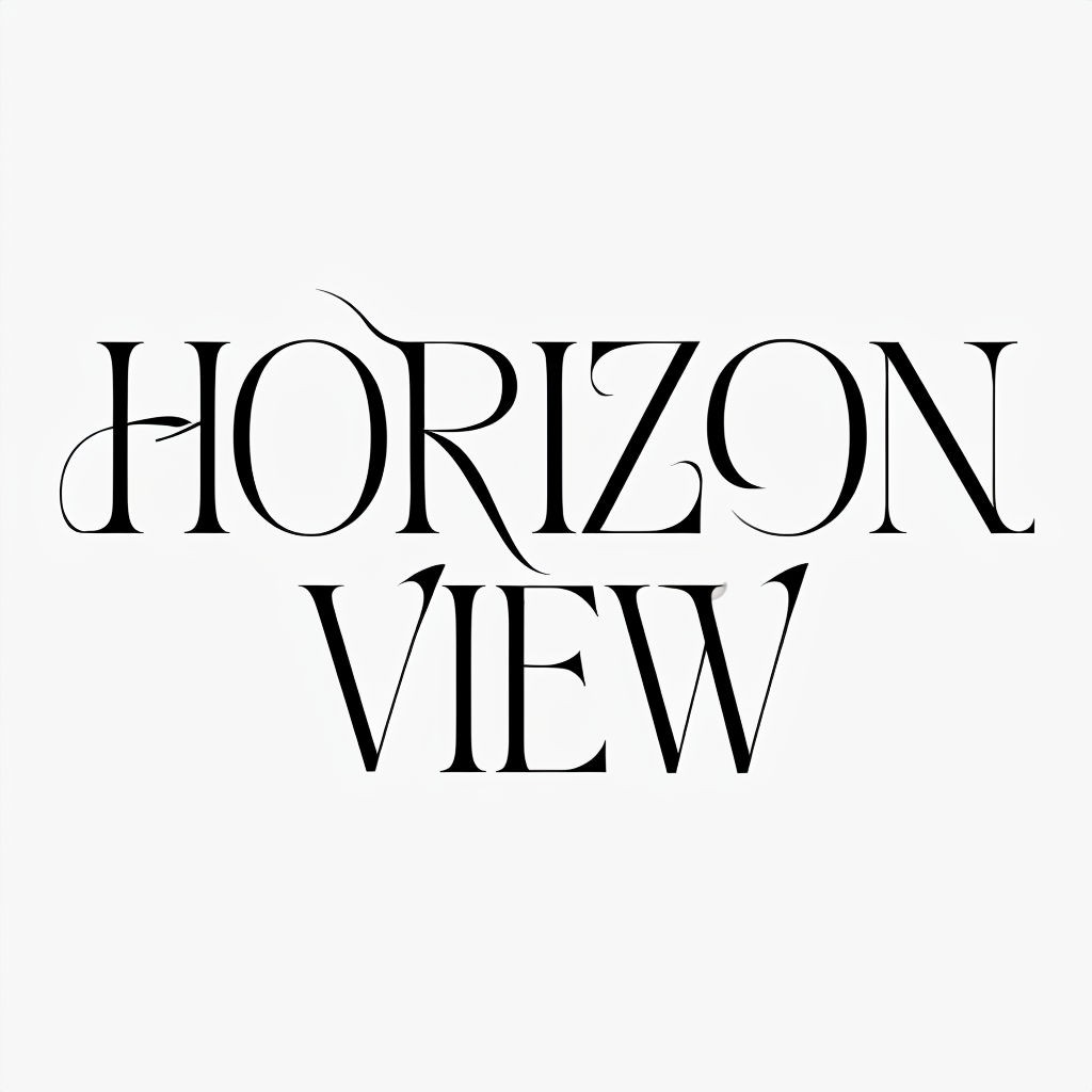 Elegant Modern Horizon View Typographic Logo