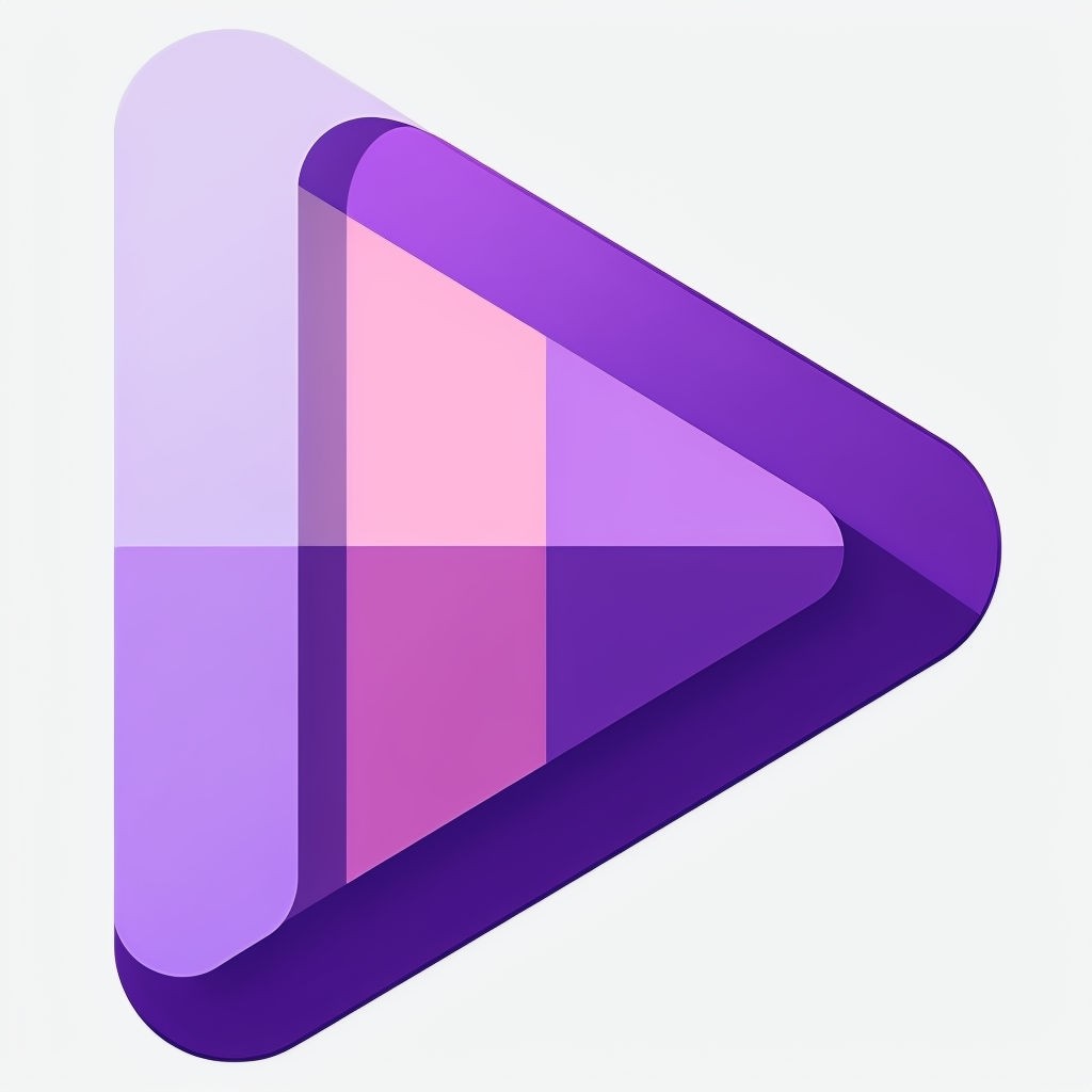 Stylish Modern Play Button Icon with Gradient Layers Art