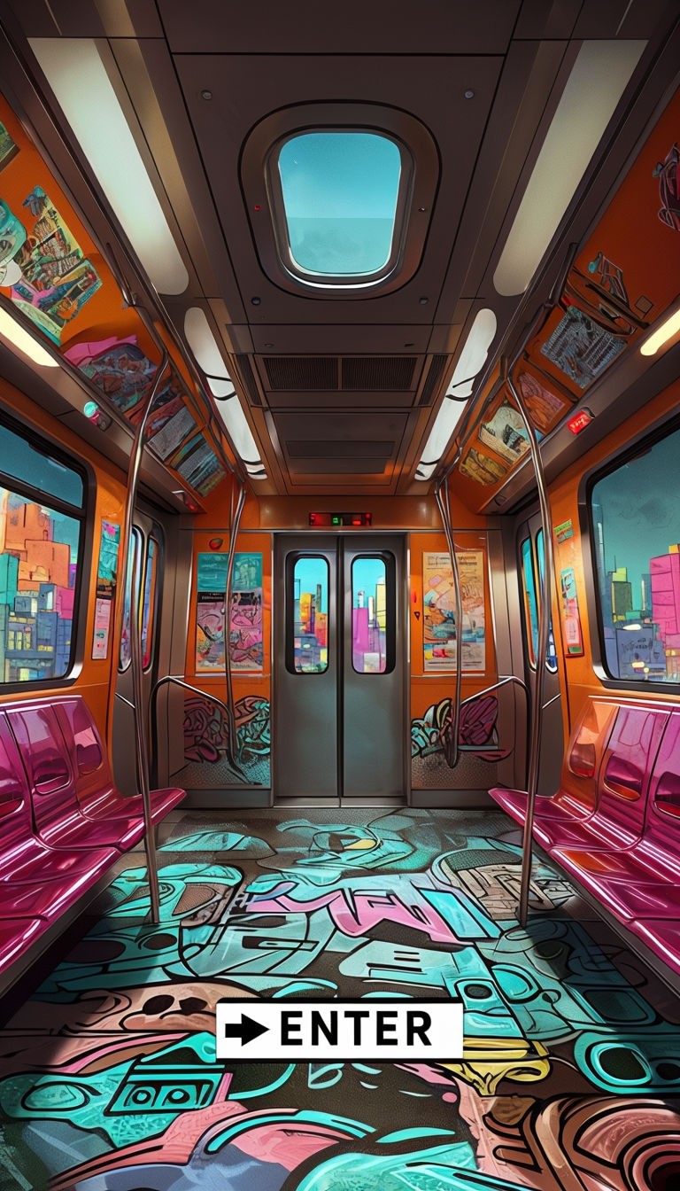 Futuristic Subway Car Wallpaper