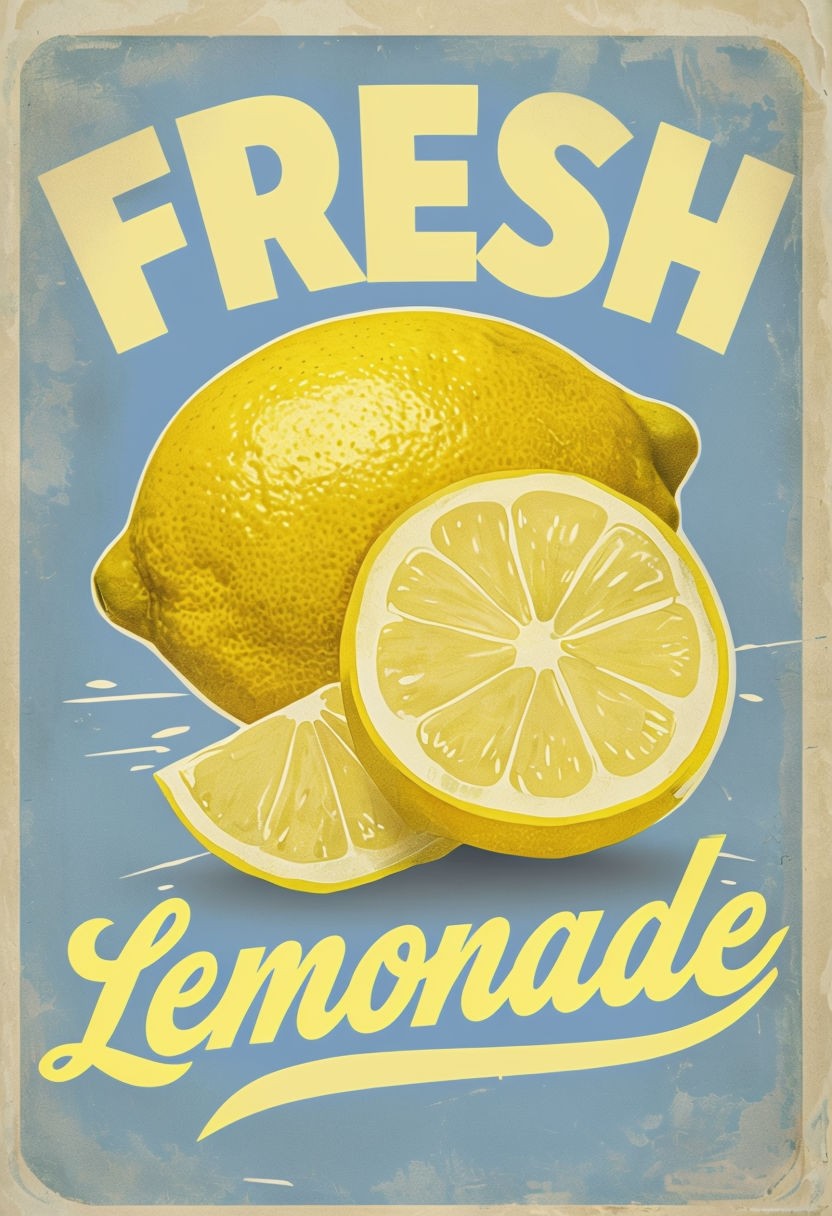 Fresh Lemonade Farmers Market Sign