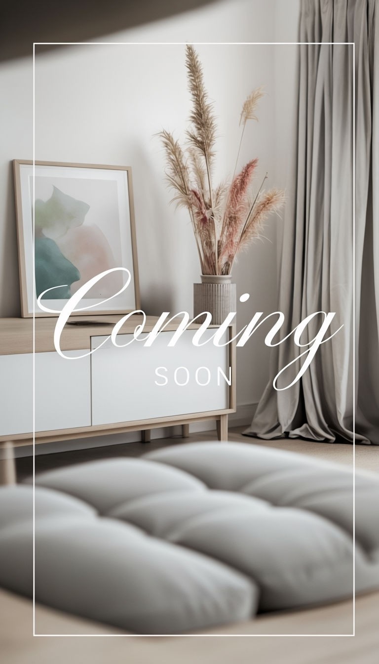 Elegant Minimalist 'Coming Soon' Interior Scene Art Poster