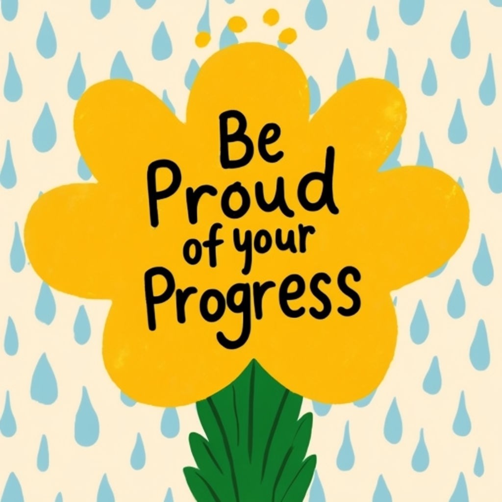 Bright Golden Flower with Motivational Quote Art Poster