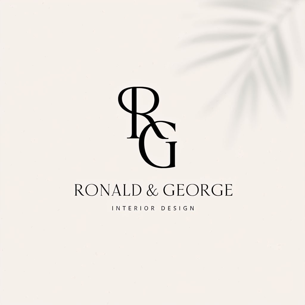 Elegant Minimalist Monogram RG Logo for Interior Design