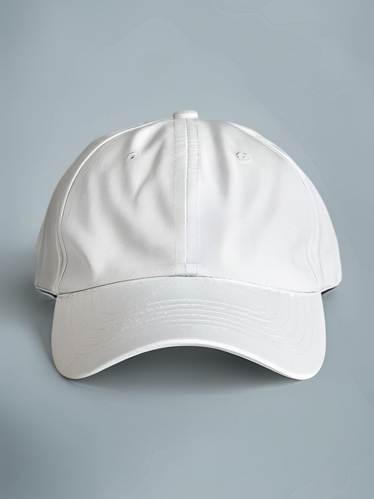 Minimalist White Baseball Cap Product Photography Mockup