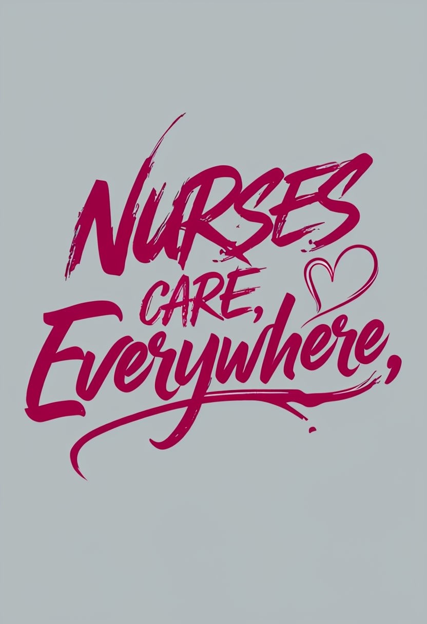 Nurses Care Everywhere Motivational Quote Art