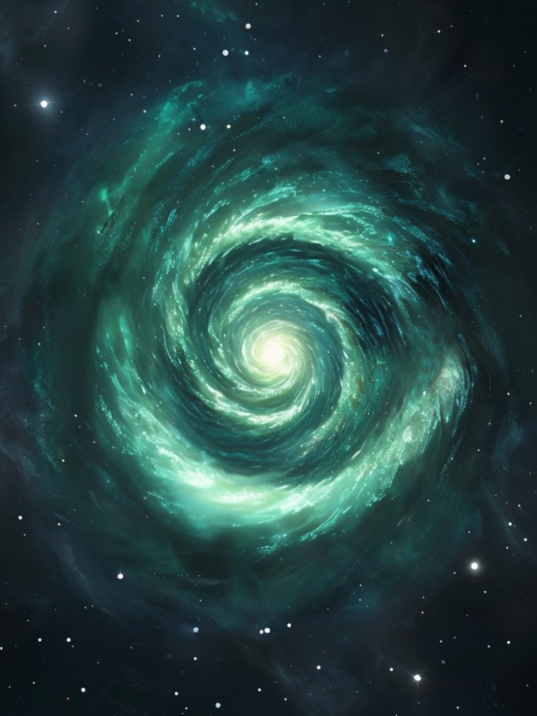 Mesmerizing Spiral Galaxy Digital Art for Space Enthusiasts Poster ...