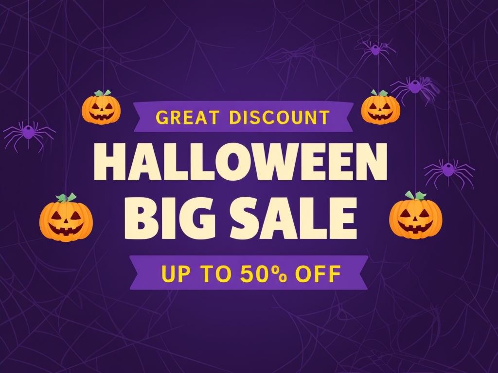 Spooky Halloween Big Sale Promotional Graphic Poster