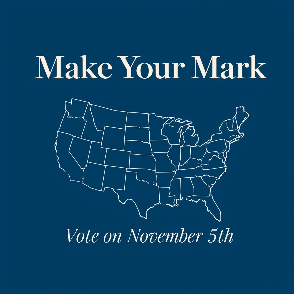 Make Your Mark Vote Social Media Post with United States Map