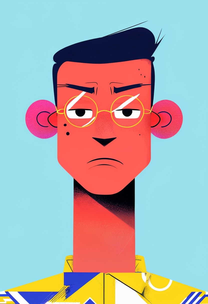 Stylized Minimalist Male Character Illustration Art