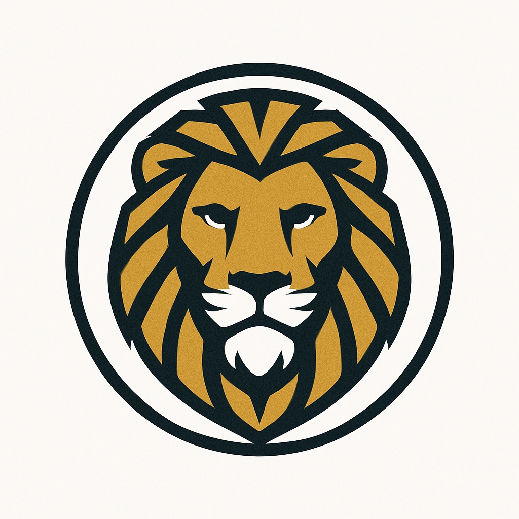 Modern Minimalist Lion Logo Design for Fashion Hats