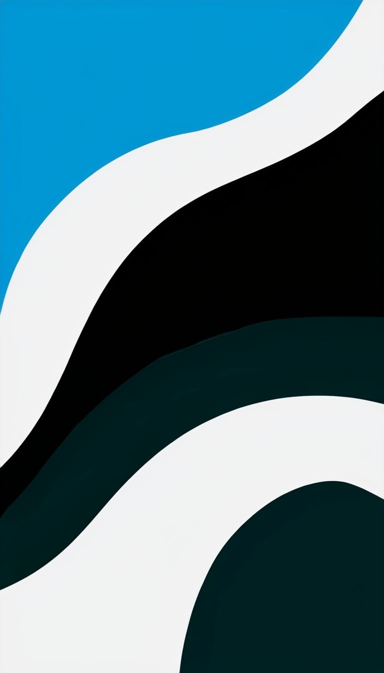 Modern Abstract Minimalist Shapes in Dynamic Colors Mobile Wallpaper