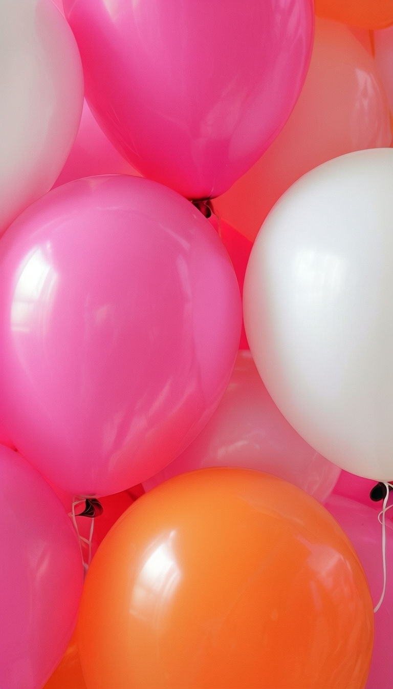 Colorful Overlapping Balloons Close-Up Photography Mobile Wallpaper