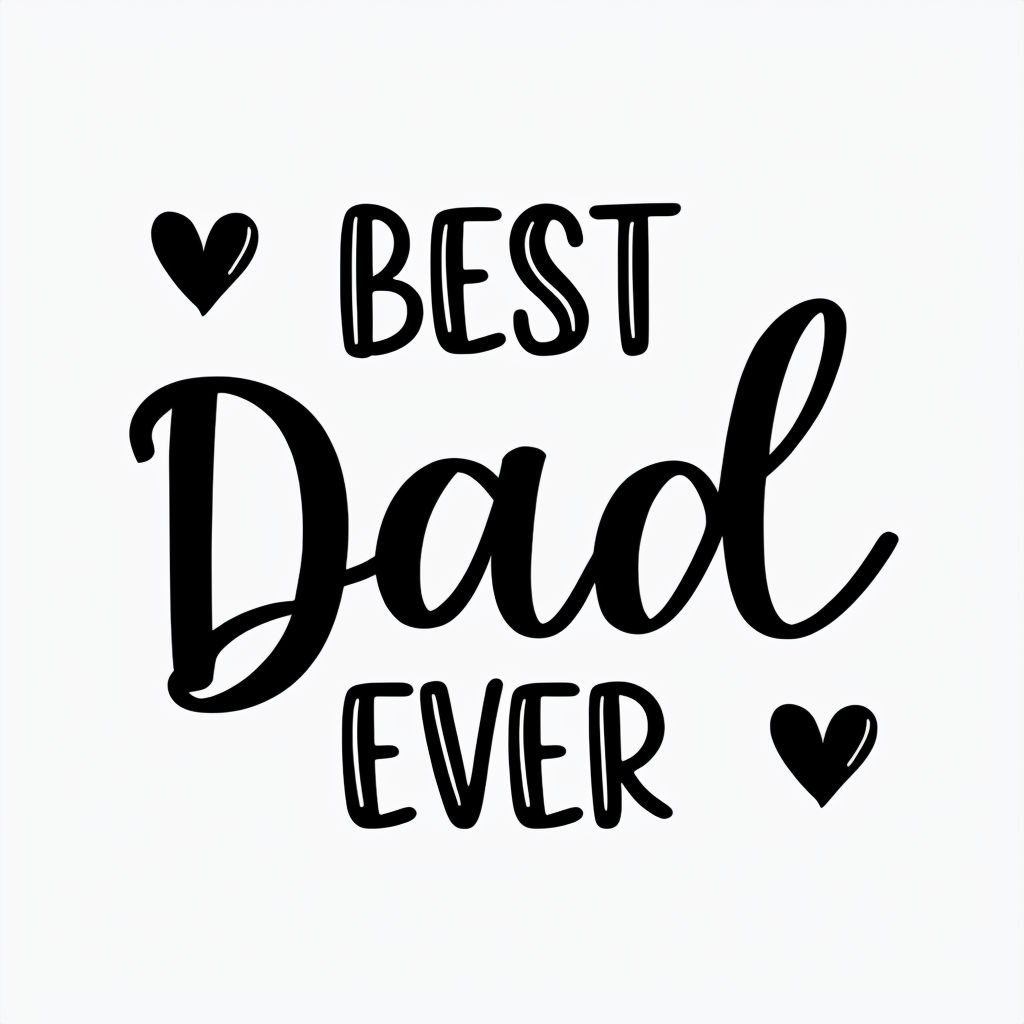 Best Dad Ever Hand-Drawn Typography Design Mug