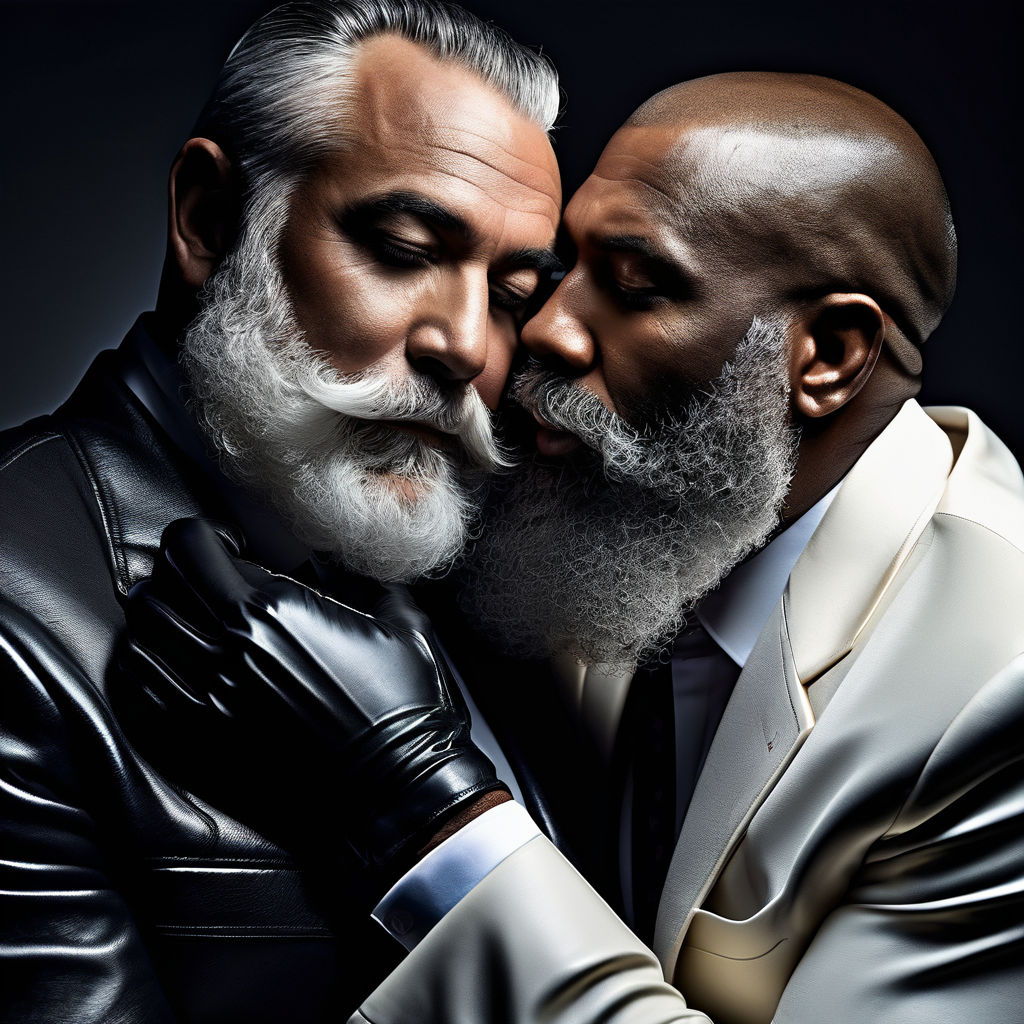 2 black men kissing