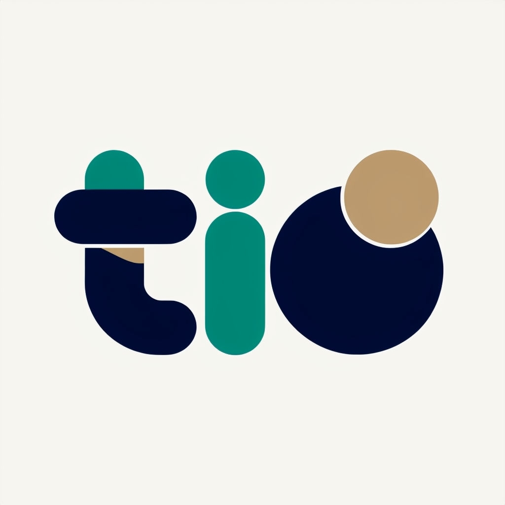 Modern Minimalist Tio Logo with Rounded Characters Design
